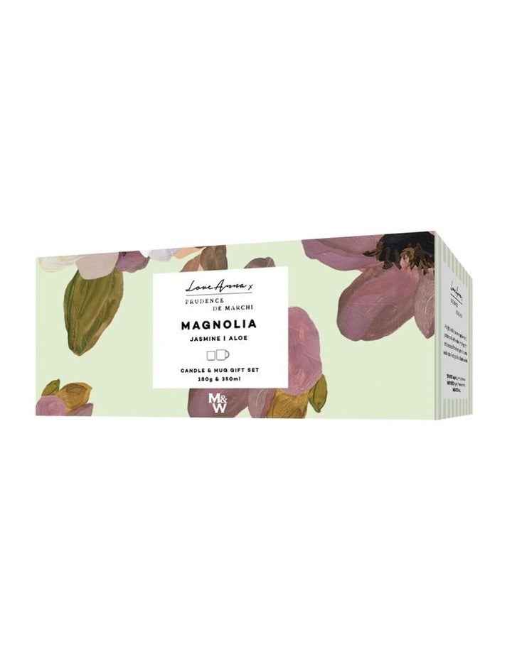 Prudence De Marchi Magnolia Jasmine Aloie Candle & Mug Gift Set 200g & 350ml