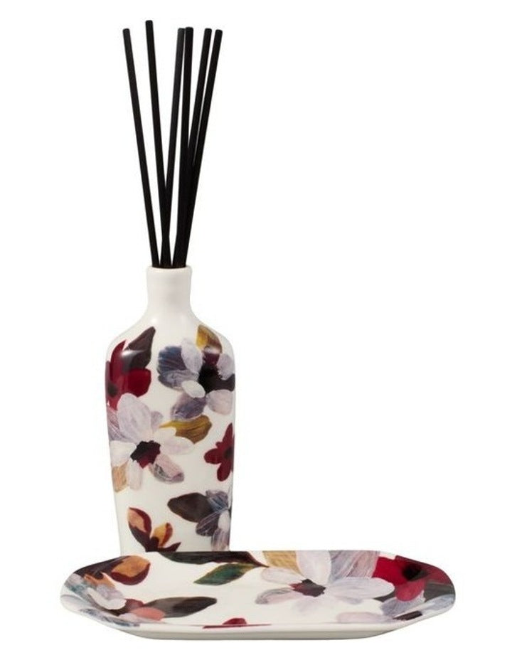 Prudence De Marchi Magnolia Jasmine Aloe Diffuser And Tray Set 200ml, 17x8cm