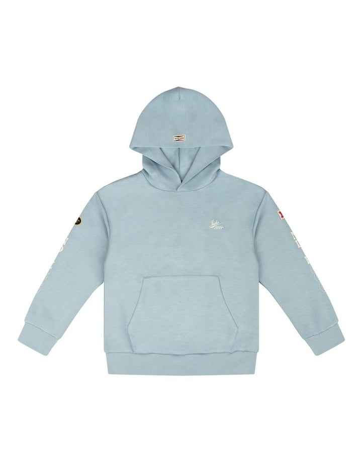 The Race Tech Hoodie (3-7 Years) in Water Blue