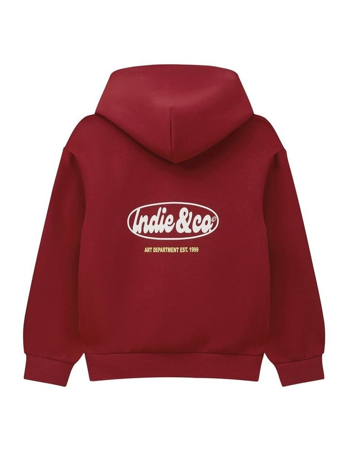 The Holloway Hoodie (8-16 Years) in Fire Red