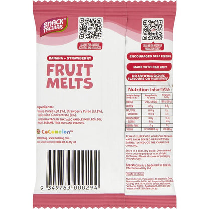 Snacktacular Fruit Melts Banana & Strawberry 8g