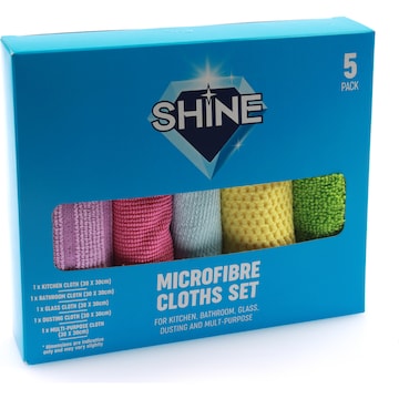 Shine Microfibre Cloth Set 5 pack