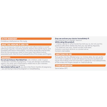 Voltaren Pain Relief Gel 100g