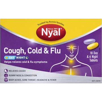 Nyal Tablets Cold And Flu 18 Day & 6 Night 24 pack