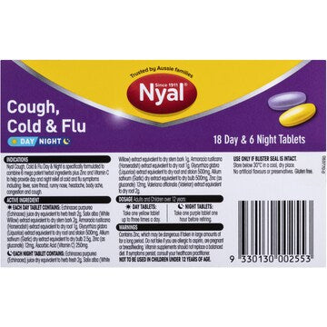 Nyal Tablets Cold And Flu 18 Day & 6 Night 24 pack