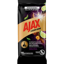 Ajax Luxury Home Cleaning Wipes Crisp Lime & Sandalwood 110 Pack