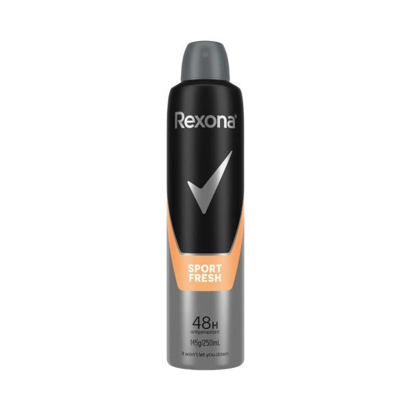 REXONA MEN DEODORANT 48HR AEROSOL SPORT FRESH 250ML