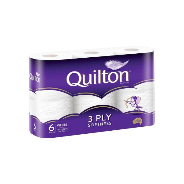 QUILTON 3-PLY SOFTNESS TOILET TISSUE 6 PACK
