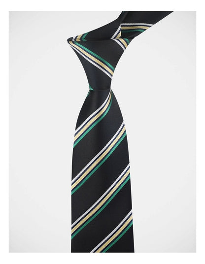 Stripe Tie in Navy/Yellow