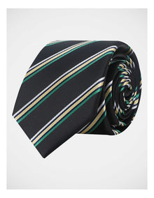 Stripe Tie in Navy/Yellow