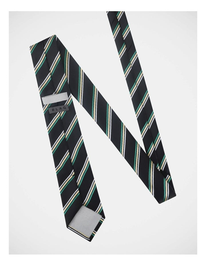 Stripe Tie in Navy/Yellow