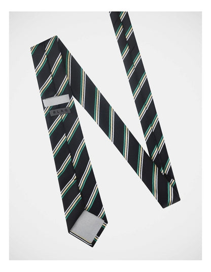 Stripe Tie in Navy/Yellow