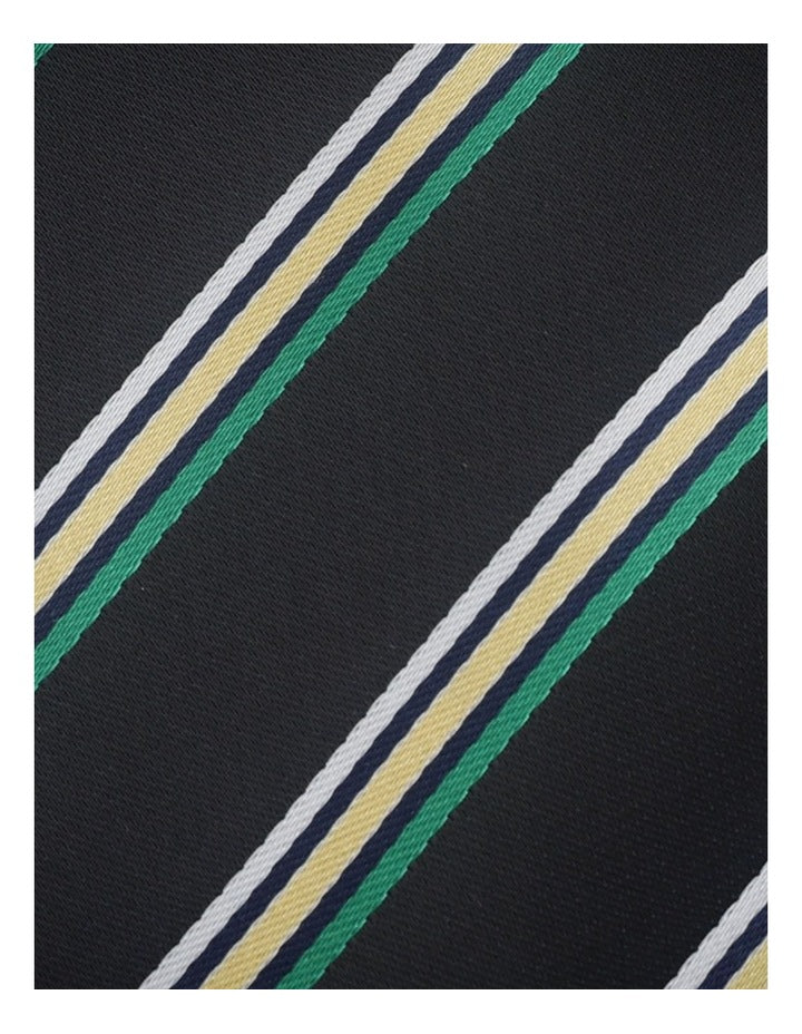 Stripe Tie in Navy/Yellow