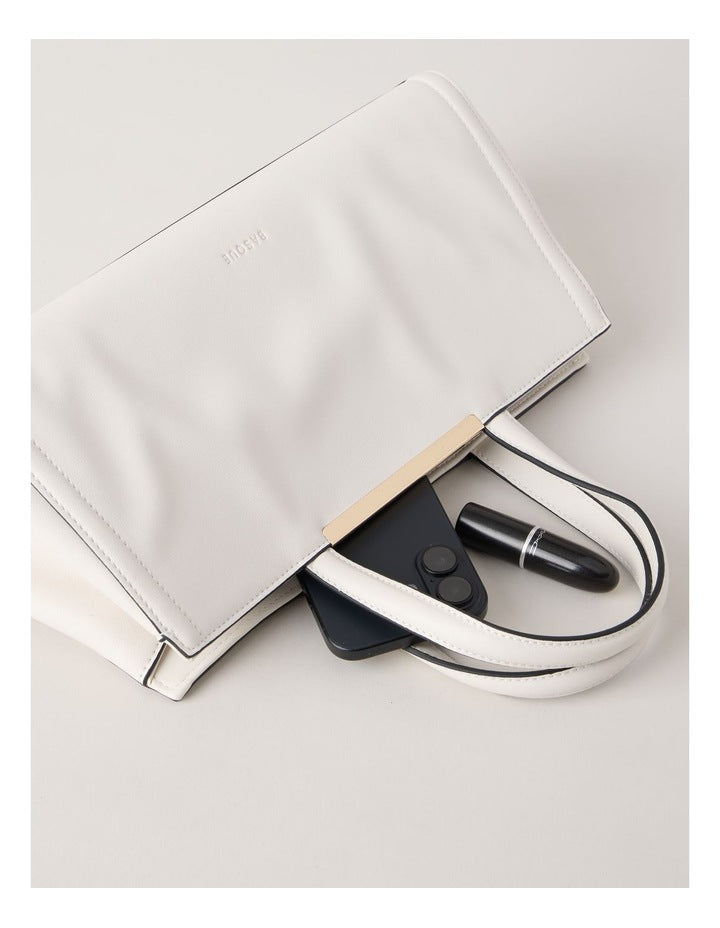 Audrey Satchel Bag in Vanilla
