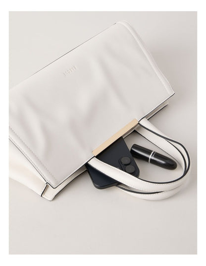 Audrey Satchel Bag in Vanilla