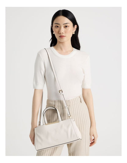 Audrey Satchel Bag in Vanilla