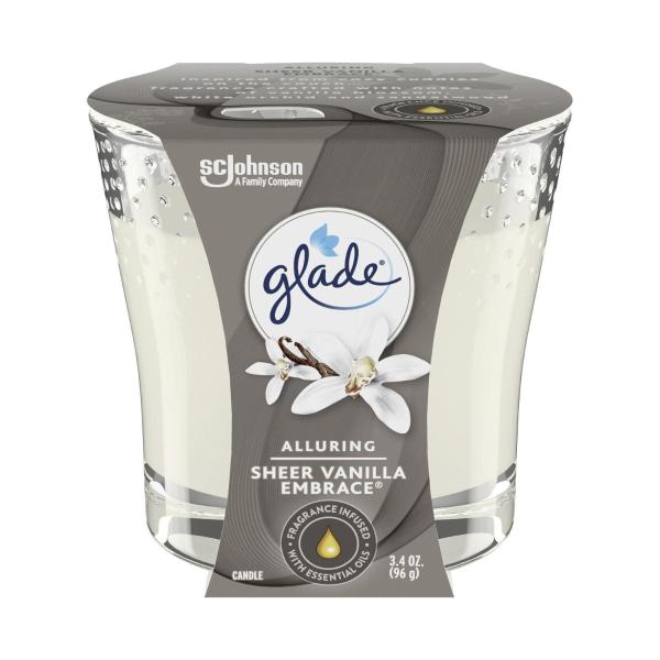 GLADE CANDLE ALLURING SHEER VANILLA EMBRACE 96G