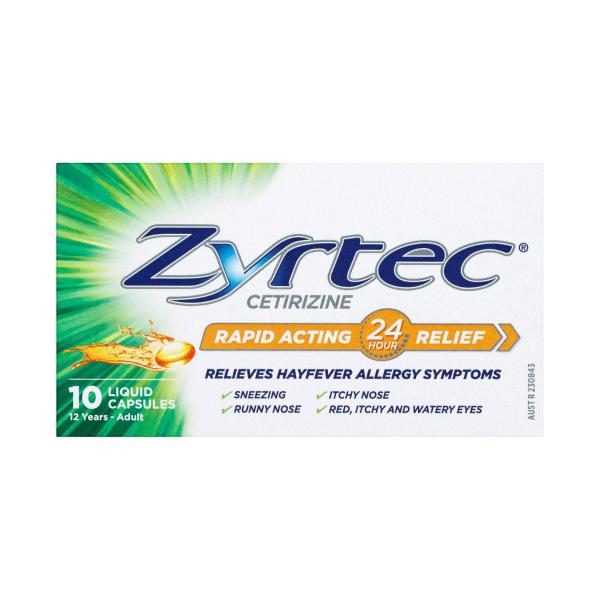 ZYRTEC GEL CAPSULES 10 PACK