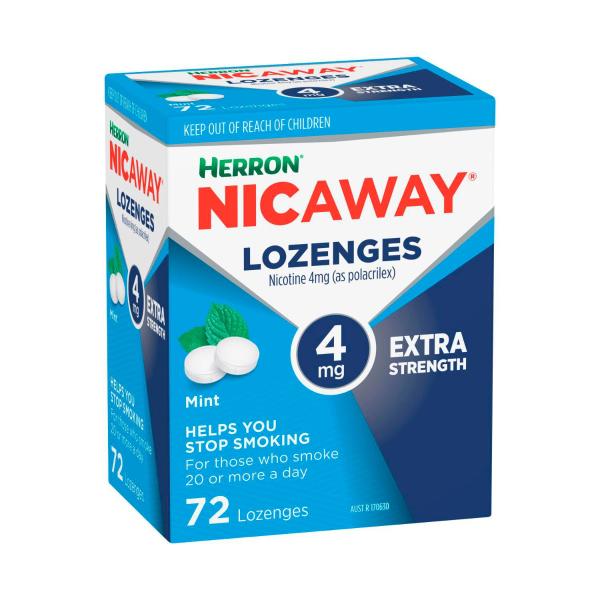 HERRON NICAWAY NICOTINE LOZENGES 4MG 72 PACK
