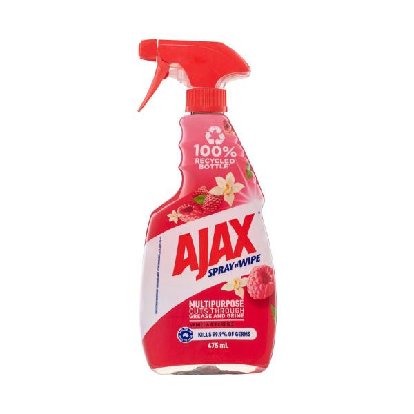 AJAX SPRAY N WIPE DIVINE BLENDS VANILLA & BERRIES 475ML