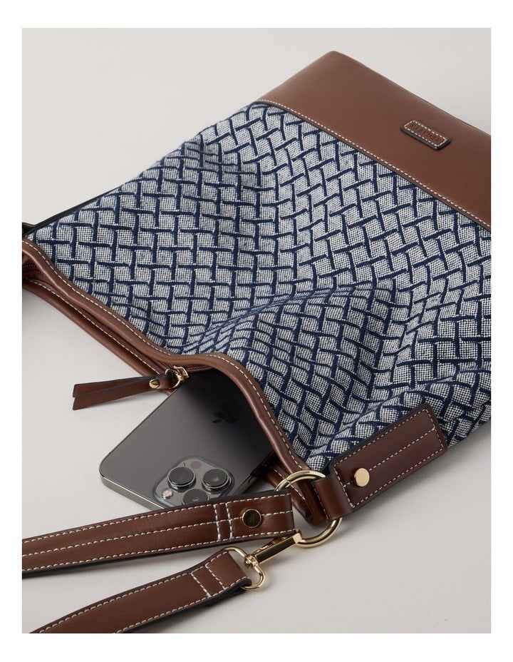 Meg Shoulder Bag in Navy Multi