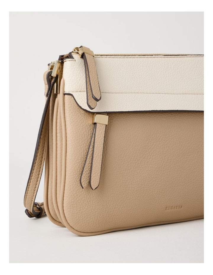 Riviera Crossbody Bag in Almond Combo