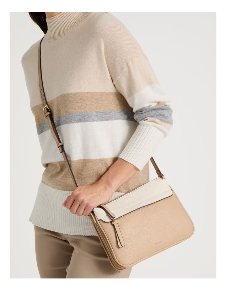 Riviera Crossbody Bag in Almond Combo