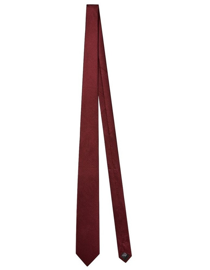 Dobby Silk Tie in Red