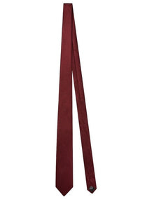 Dobby Silk Tie in Red