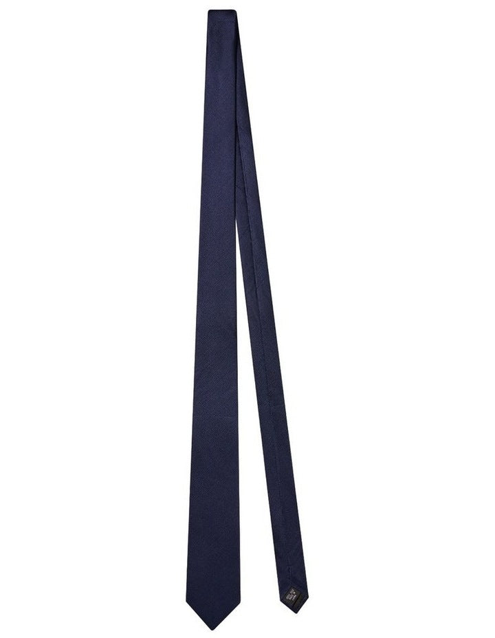 Dobby Silk Tie in Navy