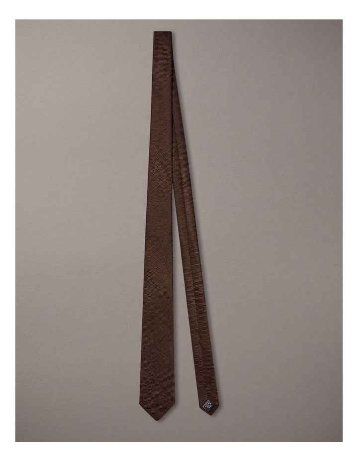 Grenadine Silk Tie in Brown