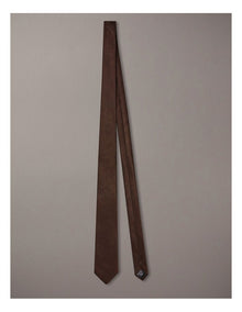 Grenadine Silk Tie in Brown
