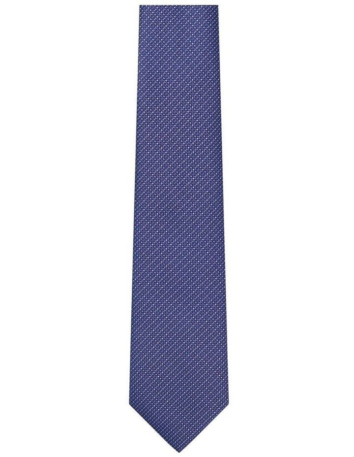 Geometric Textured Tie in Blue