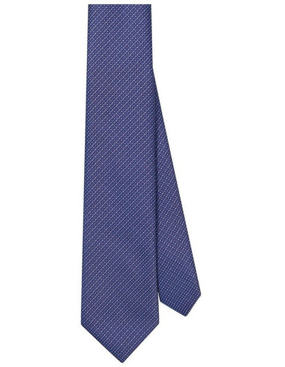 Geometric Textured Tie in Blue