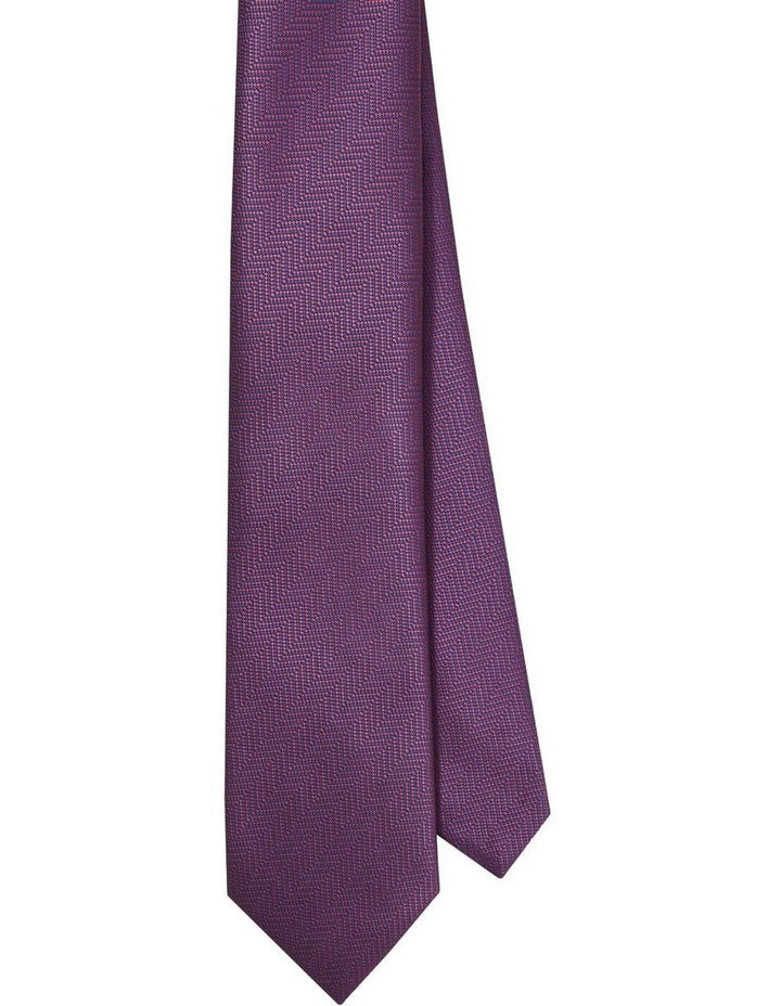 Zig Zag Stripe Tie in Brown