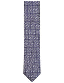 Geometric Detail Tie in Blue