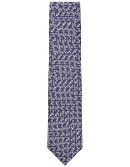 Geometric Detail Tie in Blue