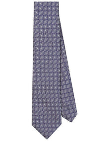 Geometric Detail Tie in Blue