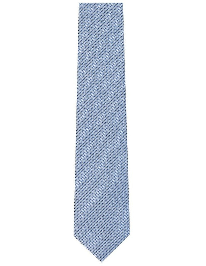 Geometric Textured Tie in Blue