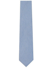 Geometric Textured Tie in Blue