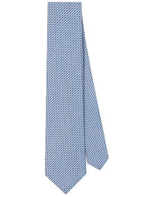 Geometric Textured Tie in Blue