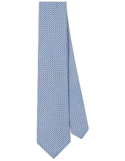 Geometric Textured Tie in Blue