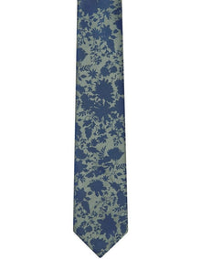 Dark Floral Tie in Green