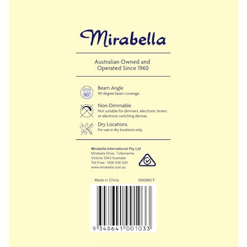 Mirabella LED Par38 Flood Light Es 15.0W Warm White each