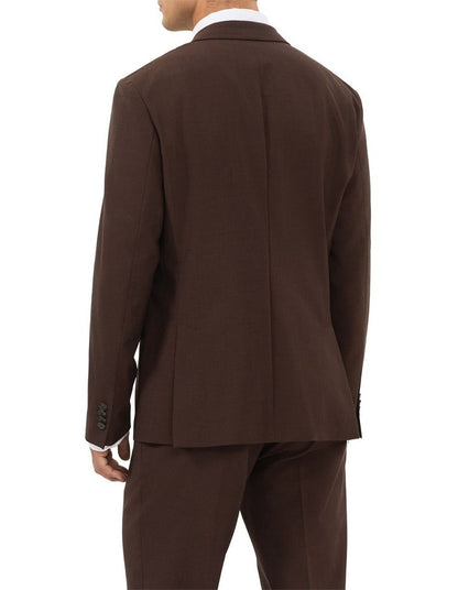 Travel Suit Wool Blend Jacket in Chocolate