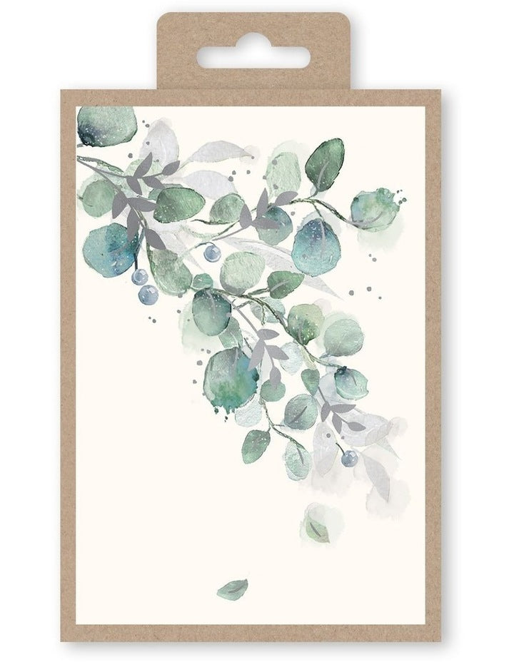 Note Cards Box of 10 in Silver Gum