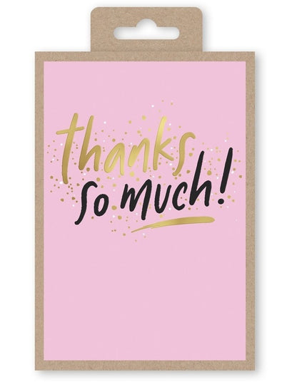 Note Cards Box of 10 - Thank You on Pink