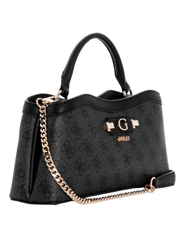 Lindsey Satchel Bag in Coal Logo