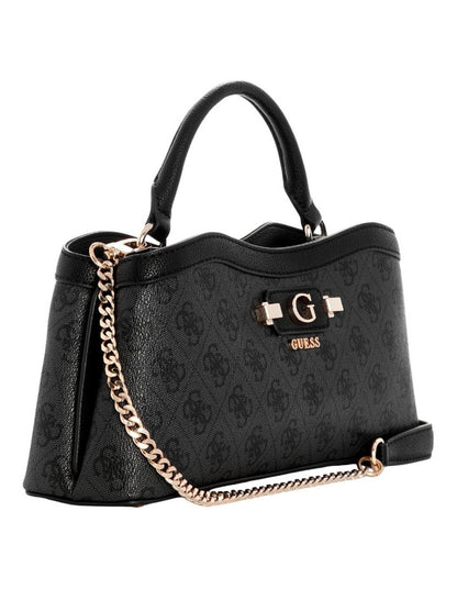 Lindsey Satchel Bag in Coal Logo