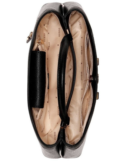 Lindsey Satchel Bag in Coal Logo